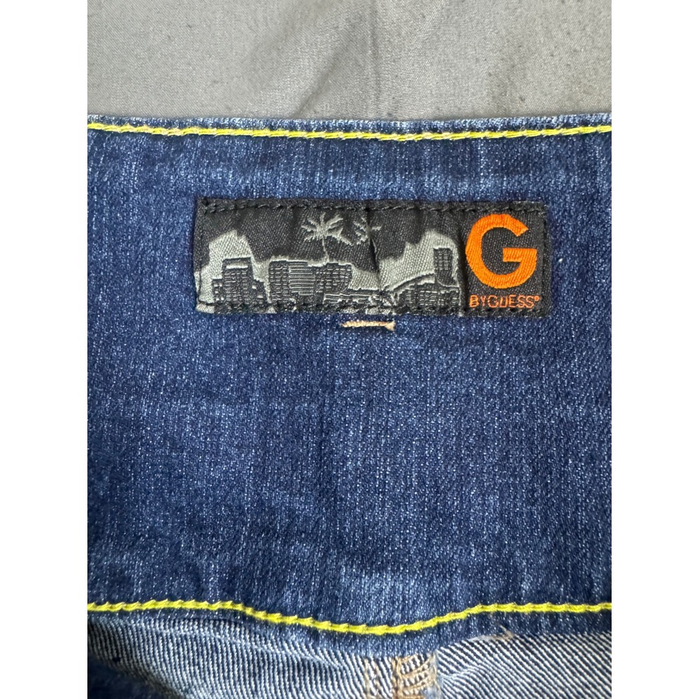 G by GUESS Womens High Waisted Cuffed Denim Shorts Dark Wash Blue Size 29 R60D08 - Picture 9 of 16